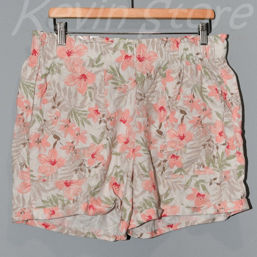 Pink  - Briggs Ladies’ Linen Blend‎ Short